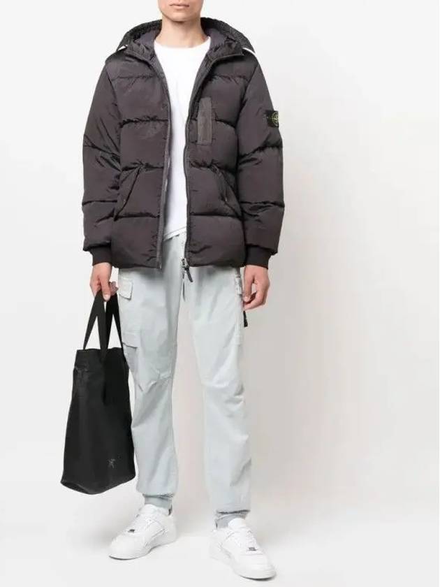 Wappen Patch Metal Econyl Down Padding Charcoal - STONE ISLAND - BALAAN 6