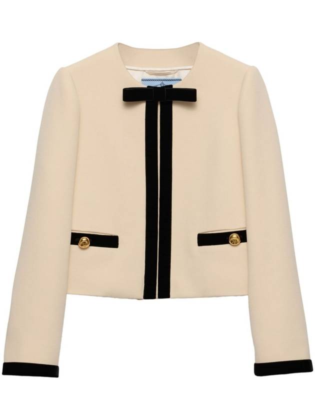 Prada Jacket With Velvet Details - PRADA - BALAAN 1