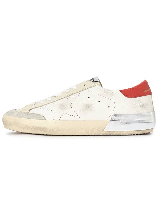 Superstar Leather Red Tab Low Top Sneakers White - GOLDEN GOOSE - BALAAN 4