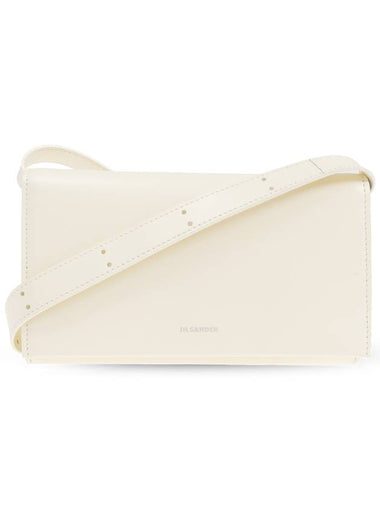 JIL SANDER Leather Wallet On A Strap, Women's, Cream - JIL SANDER - BALAAN 1