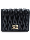 Matelasse Leather Half Wallet Black - MIU MIU - BALAAN 2