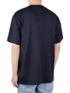 Men's Prorsum Label Cotton Short Sleeve T-Shirt Smoke Navy - BURBERRY - BALAAN 5