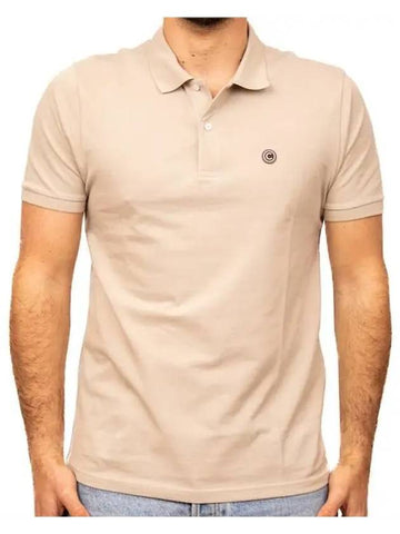 Le Logo Collar Short Sleeve TShirt Beige - COLMAR - BALAAN 1