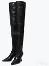 Almond Nappa Leather Heel Long Boots Black - BOTTEGA VENETA - BALAAN 2