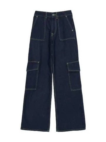 Anji rinse denim indigo - GANNI - BALAAN 1