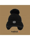 Logo ball cap black orange label fleece earmuffs drop beanie cap EC00727 - MAHES - BALAAN 1