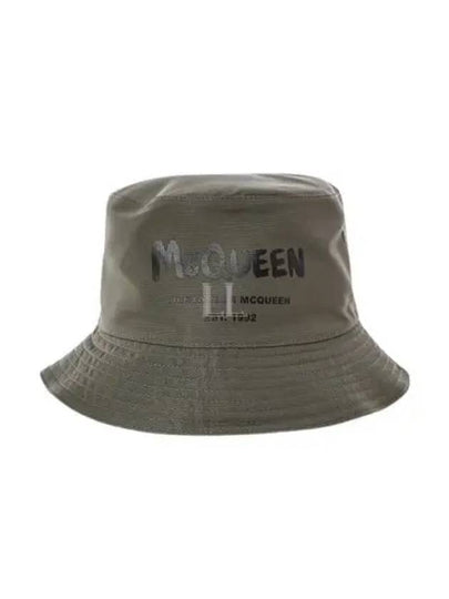 Graffiti Logo Bucket Hat Khaki - ALEXANDER MCQUEEN - BALAAN 2