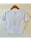 AU Australia PAIR OF DICE Slim Fit Crop T Shirt ST124W2002 White WOMENS - STUSSY - BALAAN 7