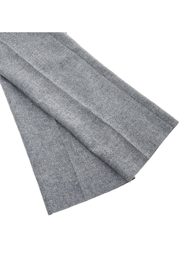 Wool Straight Pants Grey - THOM BROWNE - BALAAN 6