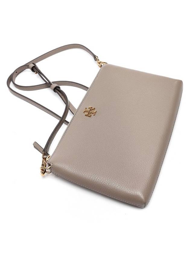 Mercer Pebbled Zip Cross Bag Grey - TORY BURCH - BALAAN 6