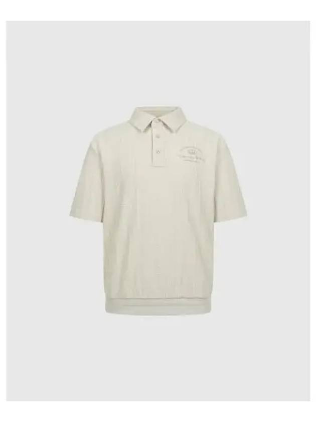 TRAVISMATHEW Men s Terry Jagard T Shirt Beige - TRAVIS SCOTT - BALAAN 1