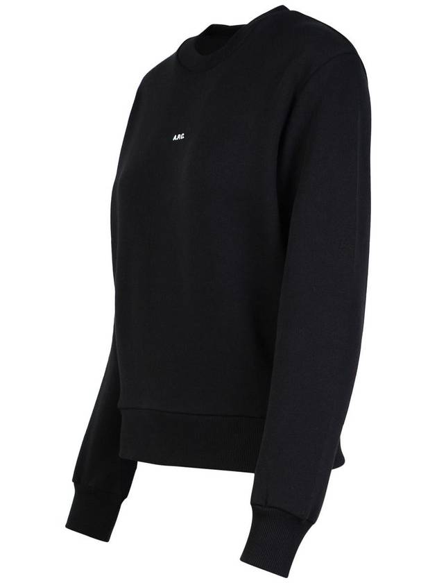 Boxy Micro Logo Sweatshirt Black - A.P.C. - BALAAN 3