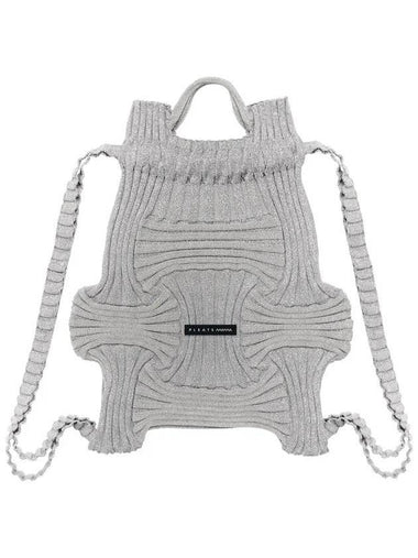 Bow Backpack Glitter Silver - PLEATSMAMA - BALAAN 1