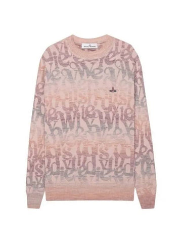 Logo Crew Neck Knit Top Beige - VIVIENNE WESTWOOD - BALAAN 1