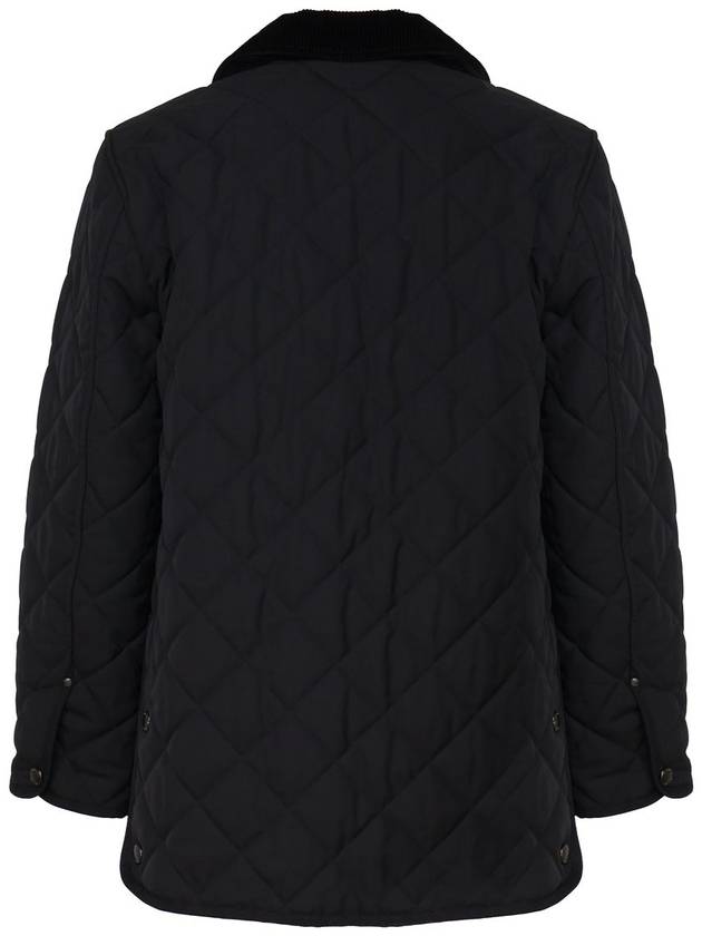 Long Sleeved Quilted Jacket Black - BURBERRY - BALAAN 3