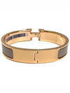 Clic H Bracelet Rose Gold & Marron Glace - HERMES - BALAAN 6