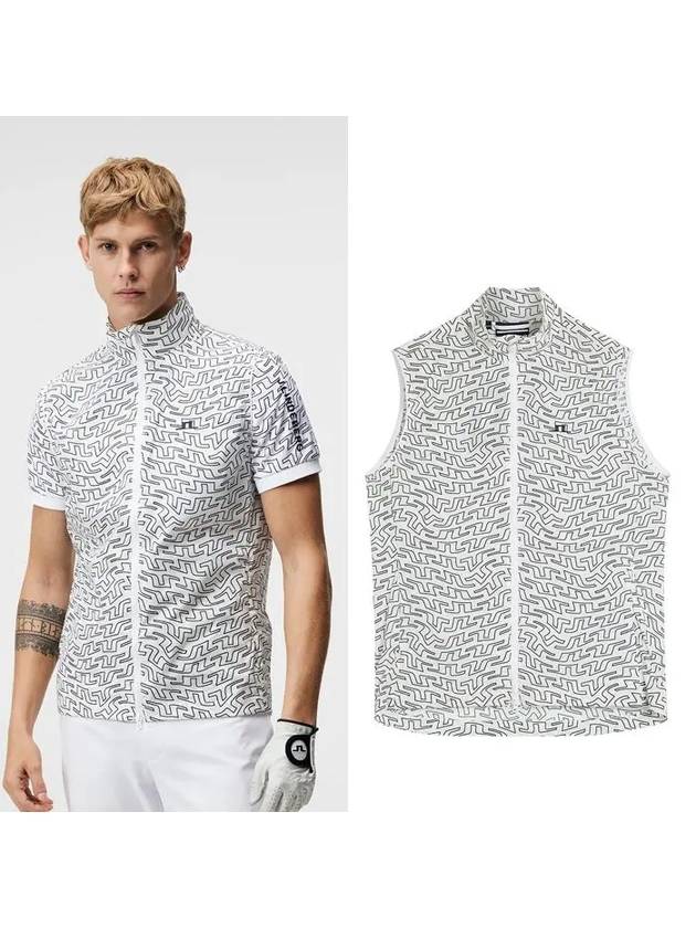 jLindberg Golf Ash Light Packable Print Men's Vest - J.LINDEBERG - BALAAN 1