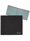 Saffiano Two-Tone Half Wallet Black - PAUL SMITH - BALAAN 6