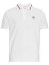 Logo Patch Polo Shirt White - MONCLER - BALAAN 3