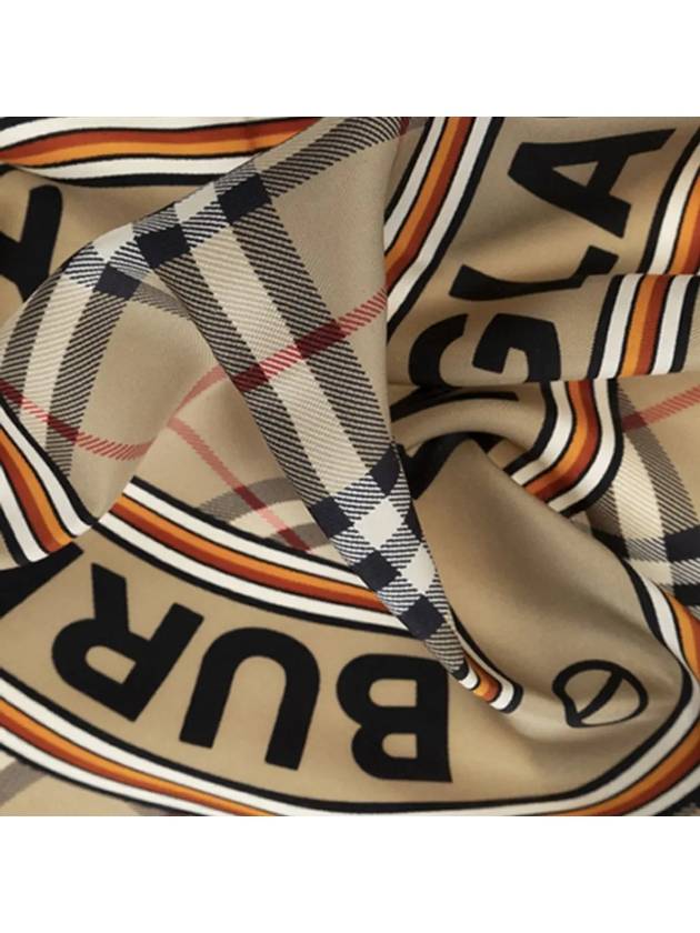 Montage Print Silk Small Square Scarf Archive Beige - BURBERRY - BALAAN 5