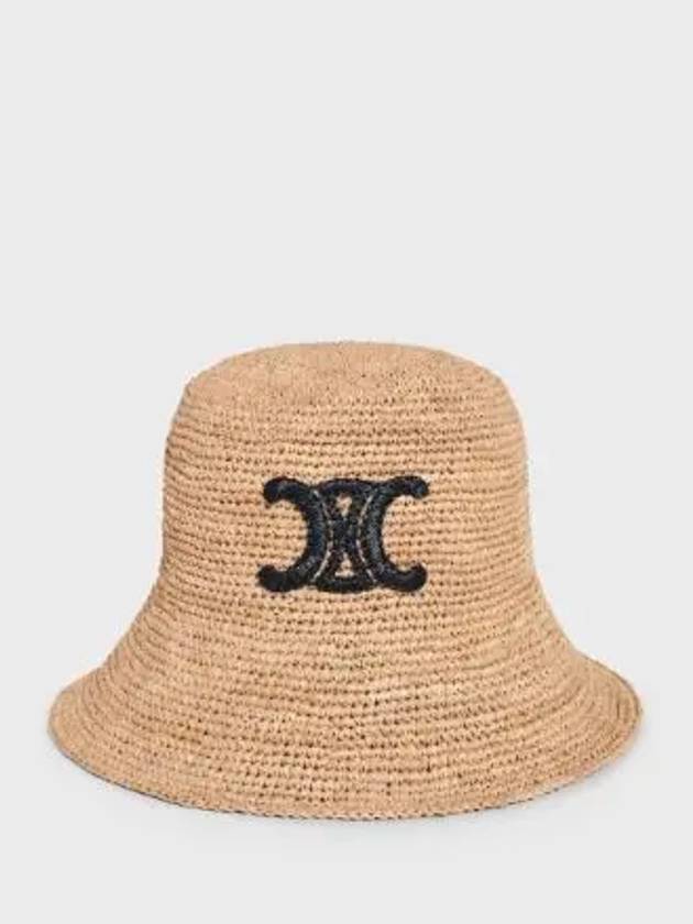 T99 Raffia Bucket Hat 2AUP7517Q - CELINE - BALAAN 1