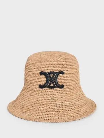 T99 Raffia Bucket Hat 2AUP7517Q - CELINE - BALAAN 1