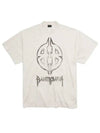 Metal BB Stencil Cotton Short Sleeve T-Shirt White - BALENCIAGA - BALAAN 2