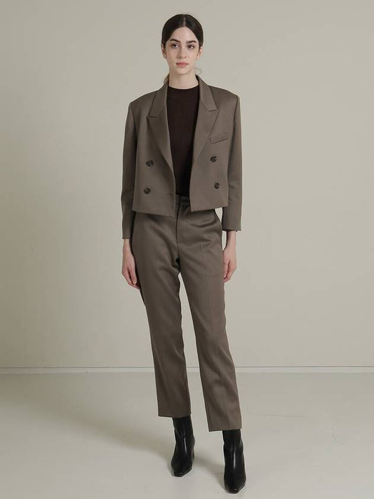 Straight fit modern autumn brown pants - RS9SEOUL - BALAAN 2
