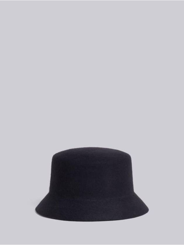 Logo Patch Wool Bucket Hat Navy - THOM BROWNE - BALAAN 4