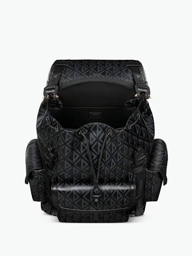 Hit The Road CD Diamond Canvas Backpack Black - DIOR - BALAAN 4