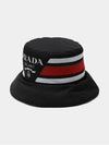 Logo Re-Nylon Bucket Hat Red Black - PRADA - BALAAN 2