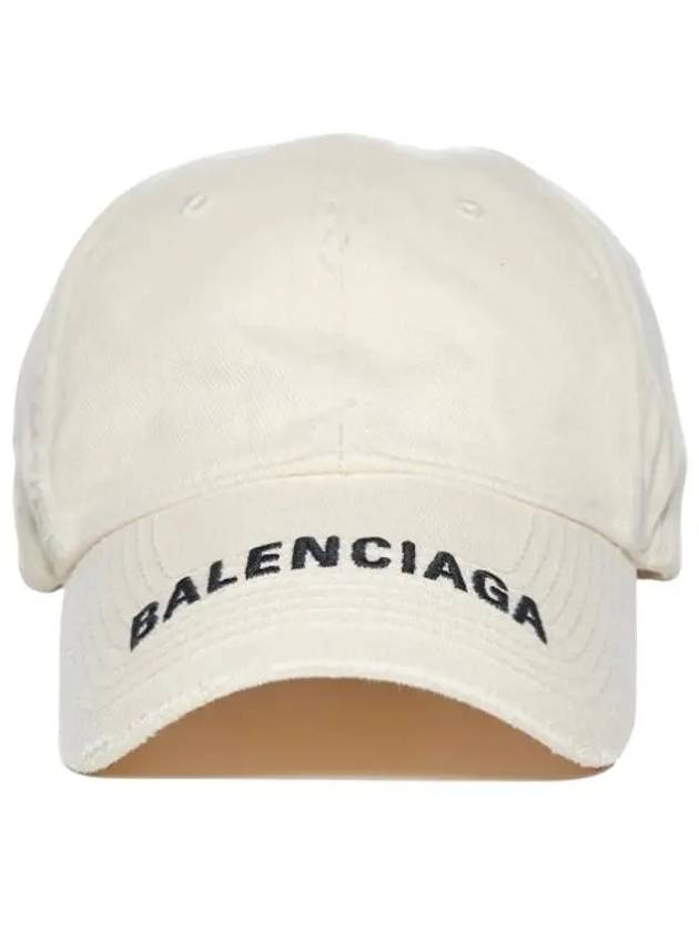 Men's Logo Visor Ball Cap Light Beige - BALENCIAGA - BALAAN 2