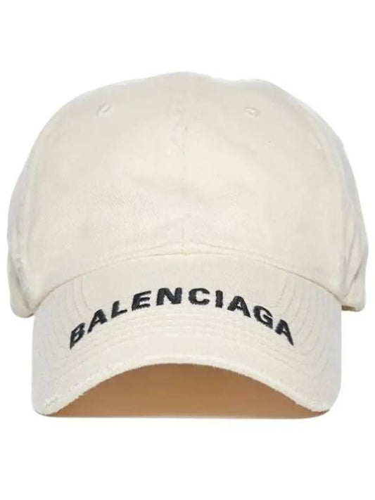 Men's Logo Visor Ball Cap Light Beige - BALENCIAGA - BALAAN 2