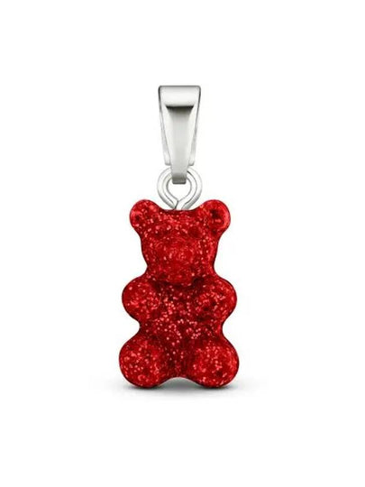 NOSTALGIA BEAR RED VELVET CLASSIC CONNECTOR SILVER WOMEN S CHARM - CRYSTAL HAZE - BALAAN 2