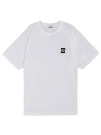 Logo Patch Short Sleeves T-Shirt White - STONE ISLAND - BALAAN 2