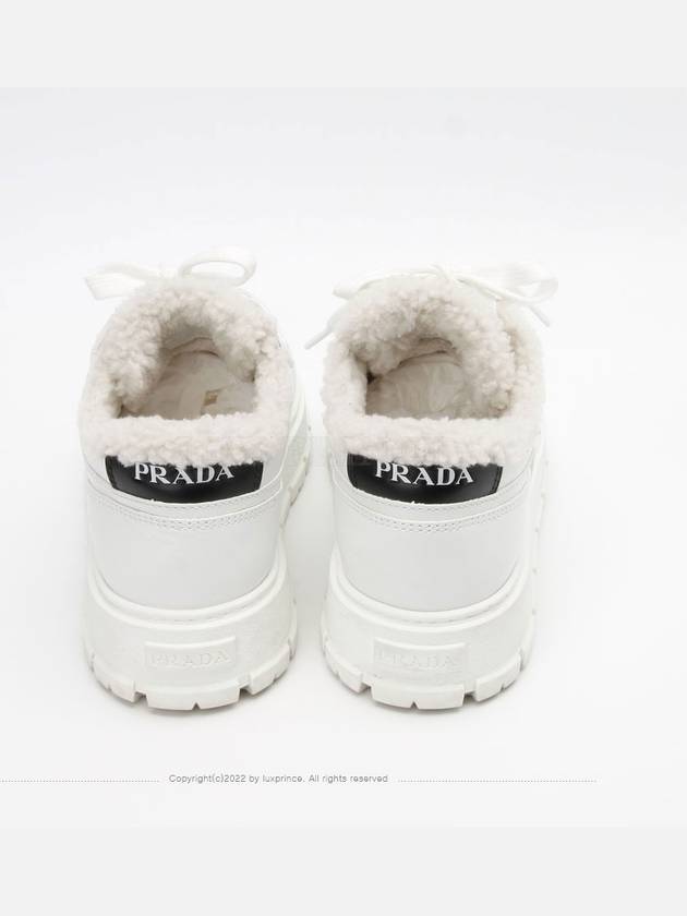 Lace shearling trim sneakers 1E947M 1241hva - PRADA - BALAAN 5