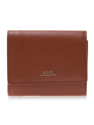 Royce Small Compact Half Wallet Brown - A.P.C. - BALAAN 1