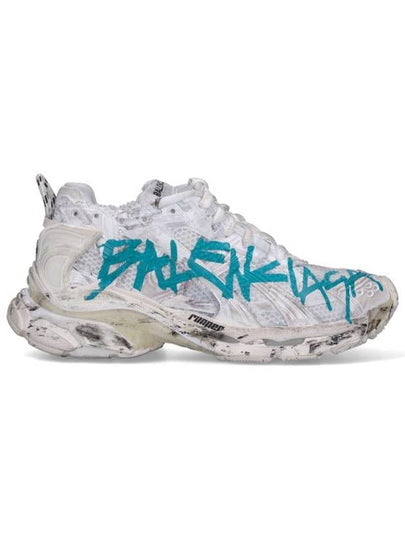 Runner Graffiti Low Top Sneakers White - BALENCIAGA - BALAAN 2