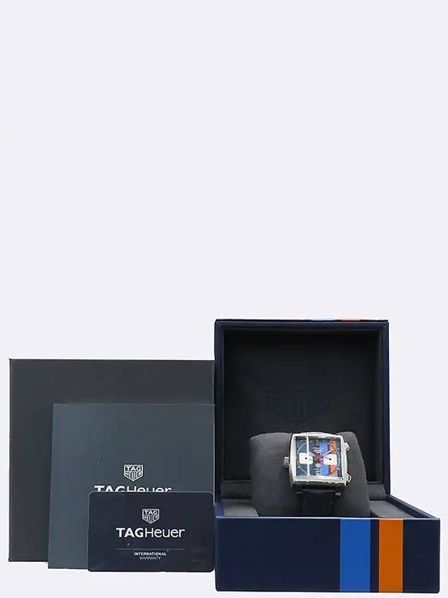 AW211R FC6401 Monaco Gulf Special Edition Automatic 39MM Leather Band Men s Watch - TAG HEUER - BALAAN 5