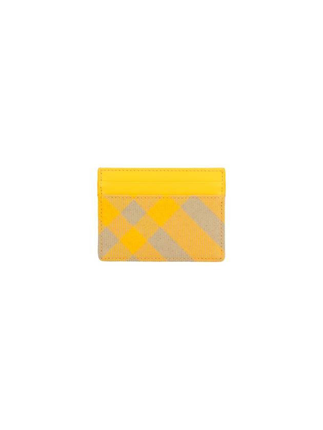 Check Card Wallet Yellow - BURBERRY - BALAAN 3