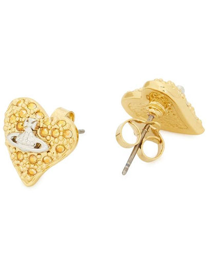 Women's Tiny Diamante Heart Earrings Gold - VIVIENNE WESTWOOD - BALAAN 4