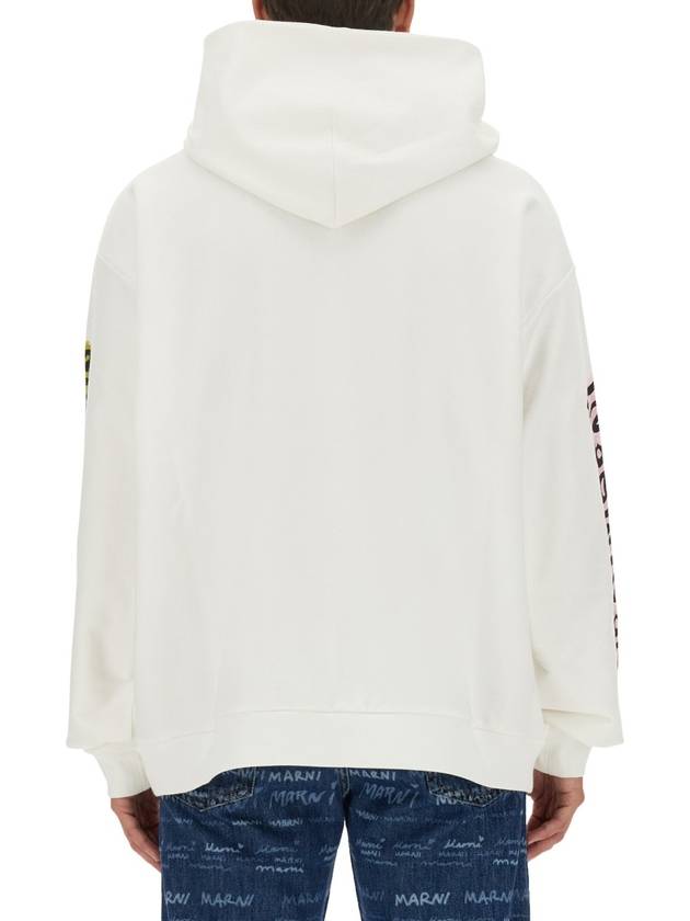 Graffiti Logo Printing Hoodie White - MARNI - BALAAN 4