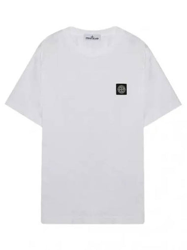 Garment dyeing embroidered logo patch short sleeve - STONE ISLAND - BALAAN 1