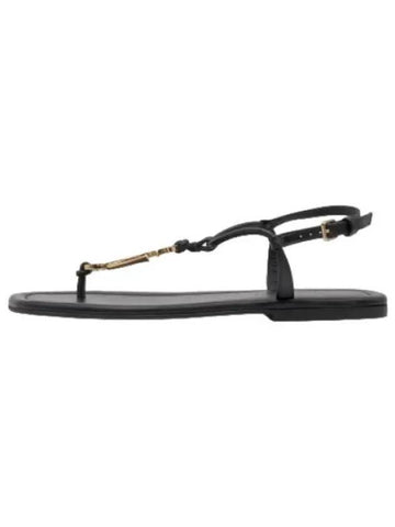 anchor logo flat sandals black - JW ANDERSON - BALAAN 1