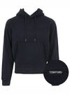 Cotton Garment Dye Drawstring Hoodie Navy - TOM FORD - BALAAN 1