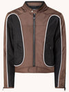 J-Blink Color Block Biker Jacket Black Brown - DIESEL - BALAAN 2