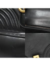 498110 Black Matelasse Chevron Gold Chain GG Marmont Top Handle Small 2WAY - GUCCI - BALAAN 6