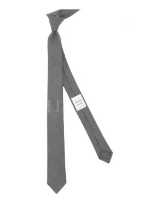 Super 120S Twill Tie Grey - THOM BROWNE - BALAAN 2