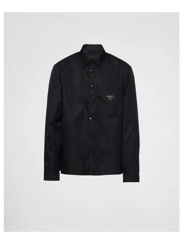 Triangle Logo Re-Nylon Long Sleeve Shirt Black - PRADA - BALAAN 2