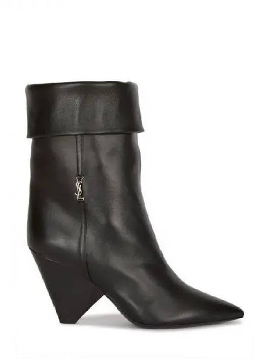 Monogram Fold Leather Nikki Boots 271965 - SAINT LAURENT - BALAAN 1